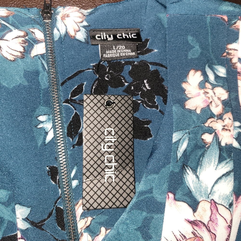 NEW! City Chic Jade Blossom Jumpsuit